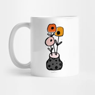 Retro Poppies Mug